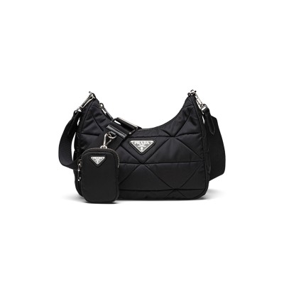 PRADA PADDED RE-NYLON SHOULDER BAG 1BC151 (24*17*7cm) 